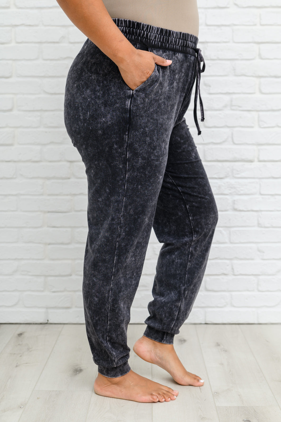 Mineral Wash Hoodie & Jogger Set In Charcoal (Online Exclusive)