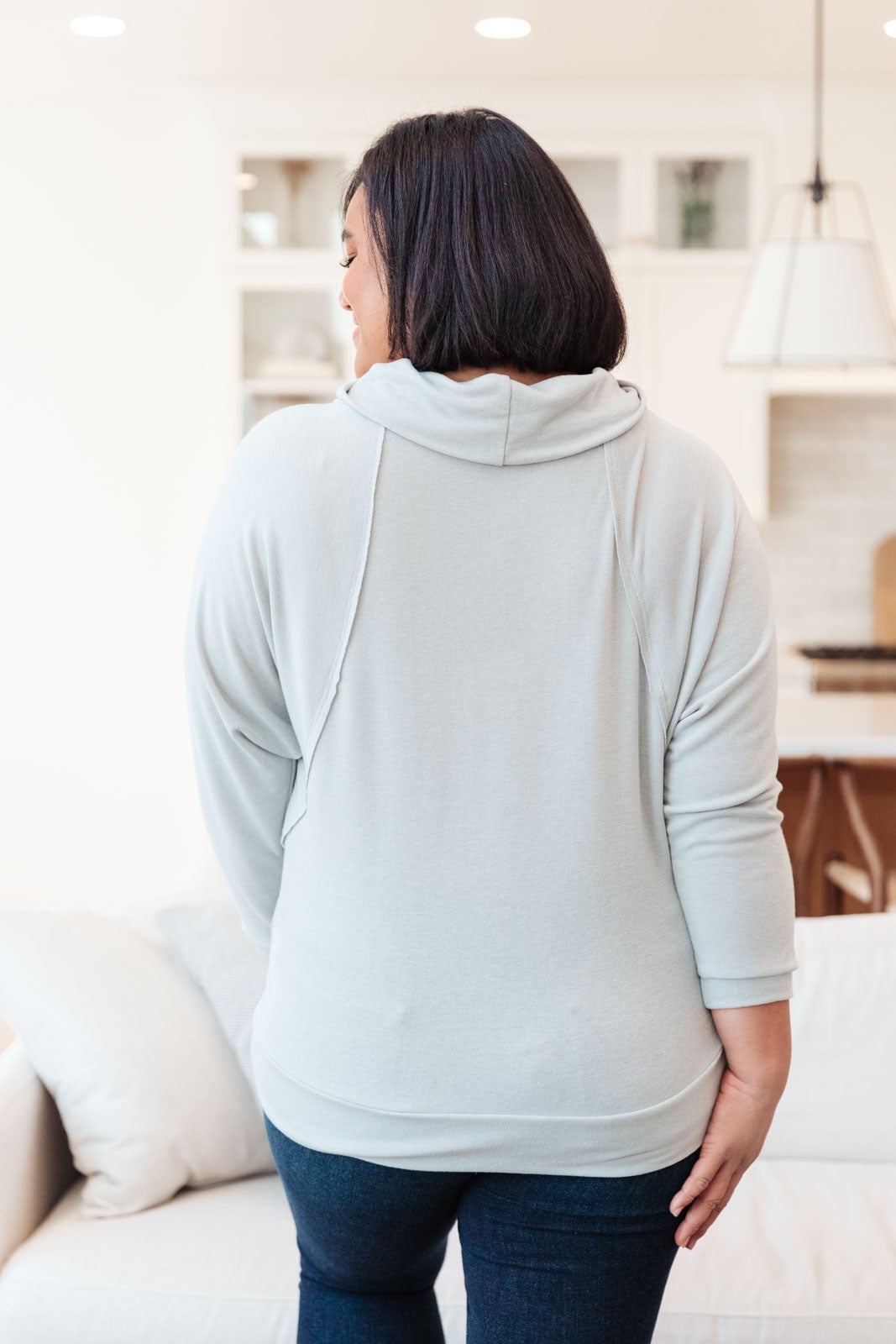 Modern Scene Cowl Neck Sweater In Grey (Online Exclusive)
