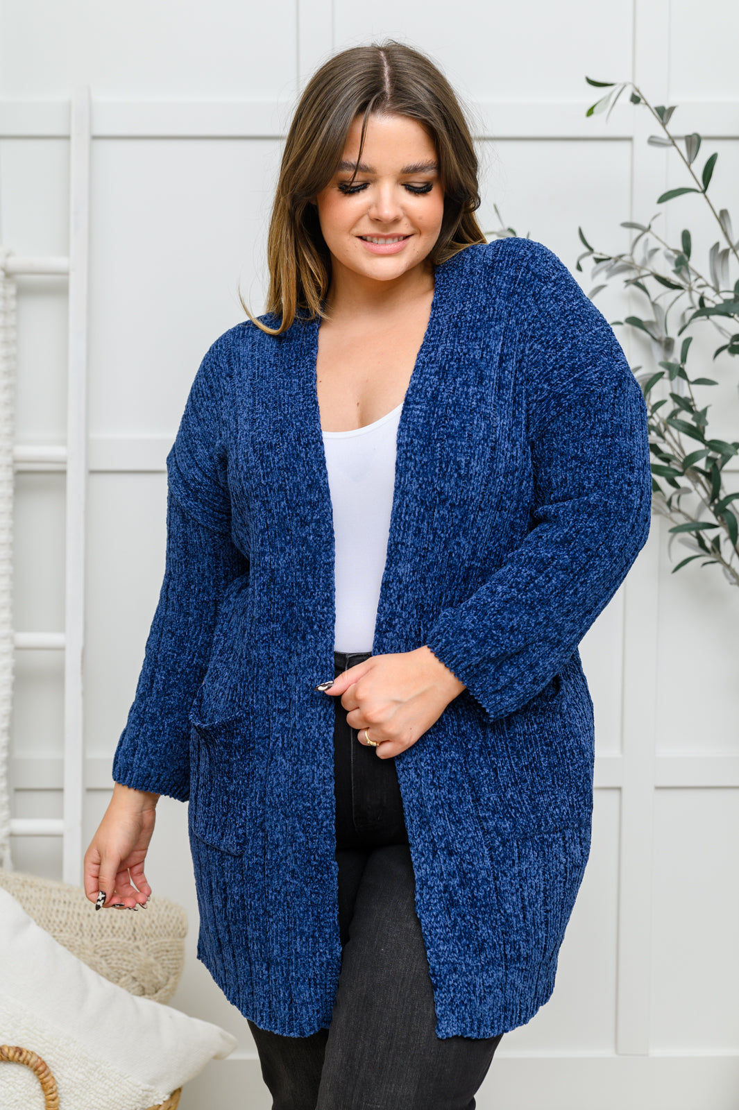 Mountain Mornings Cardigan In Navy (Online Exclusive)