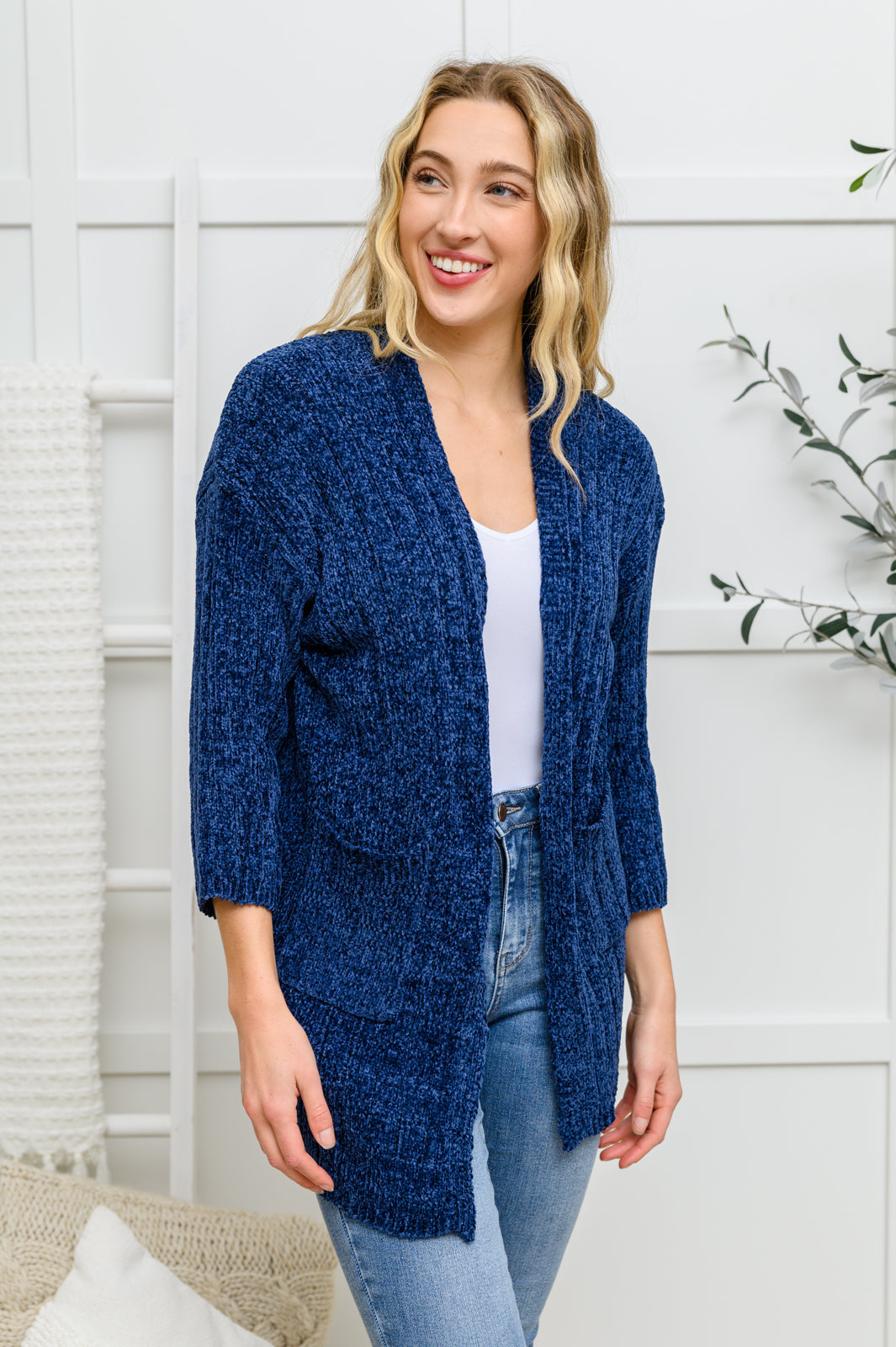 Mountain Mornings Cardigan In Navy (Online Exclusive)