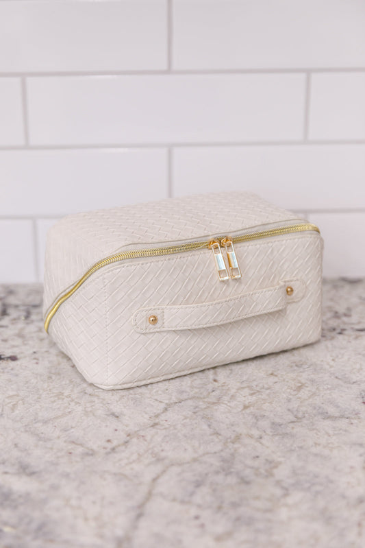 New Dawn Large Capacity Cosmetic Bag in White (Online Exclusive)