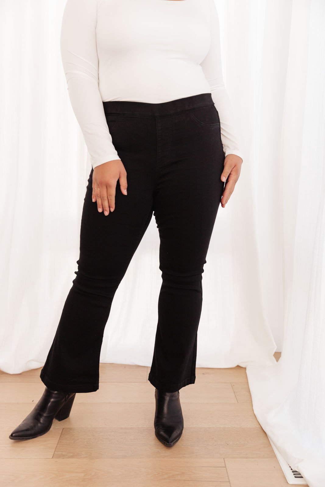 Next Level Black Flare Jeans (Online Exclusive) – Uptown Boutique Ramona