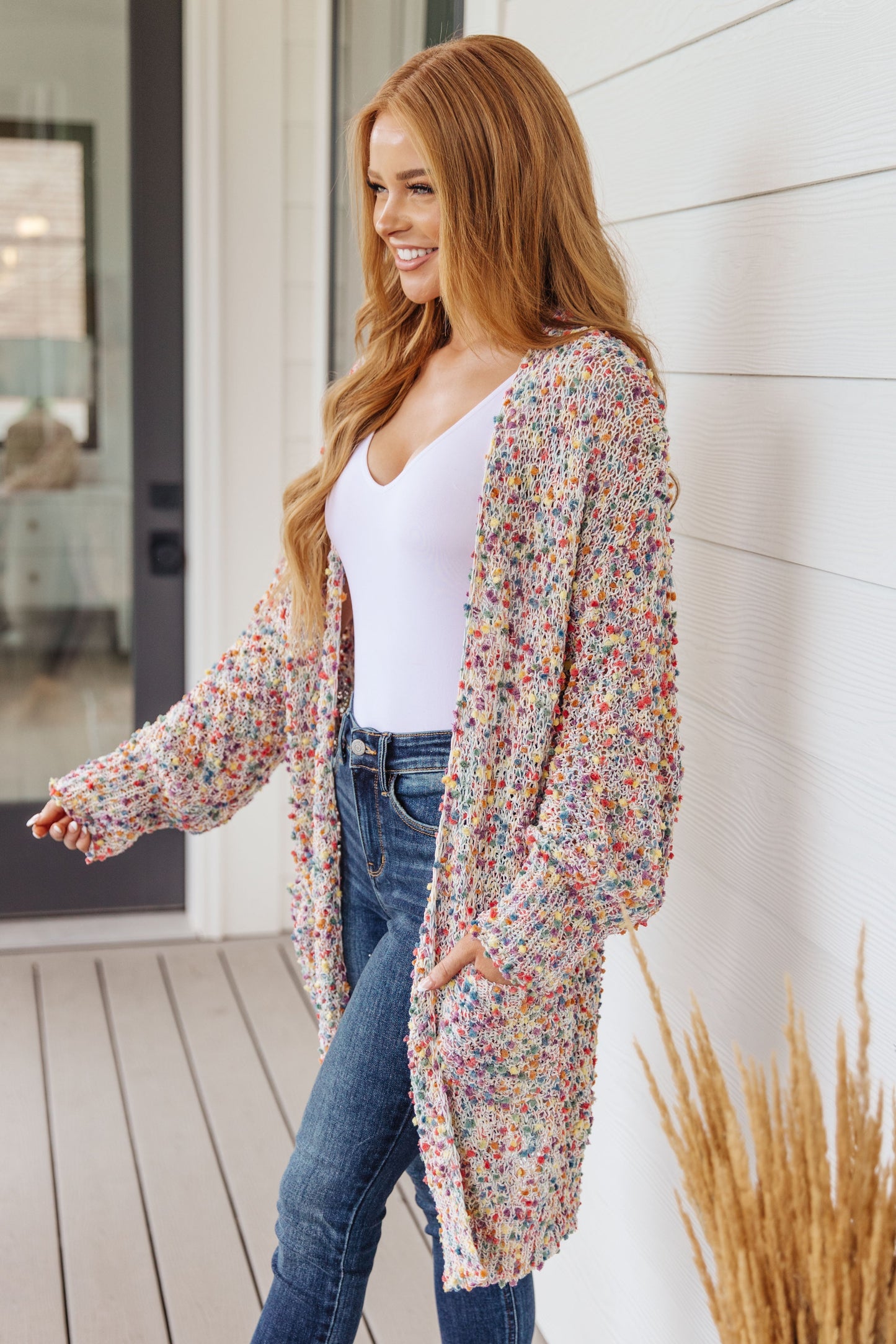 No Time Like The Present Confetti Cardigan in Ivory (Online Exclusive)