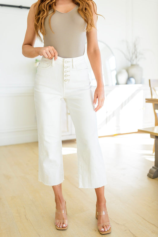 Not Too Salty High Rise Wide Leg Cropped Jeans (Online Exclusive)