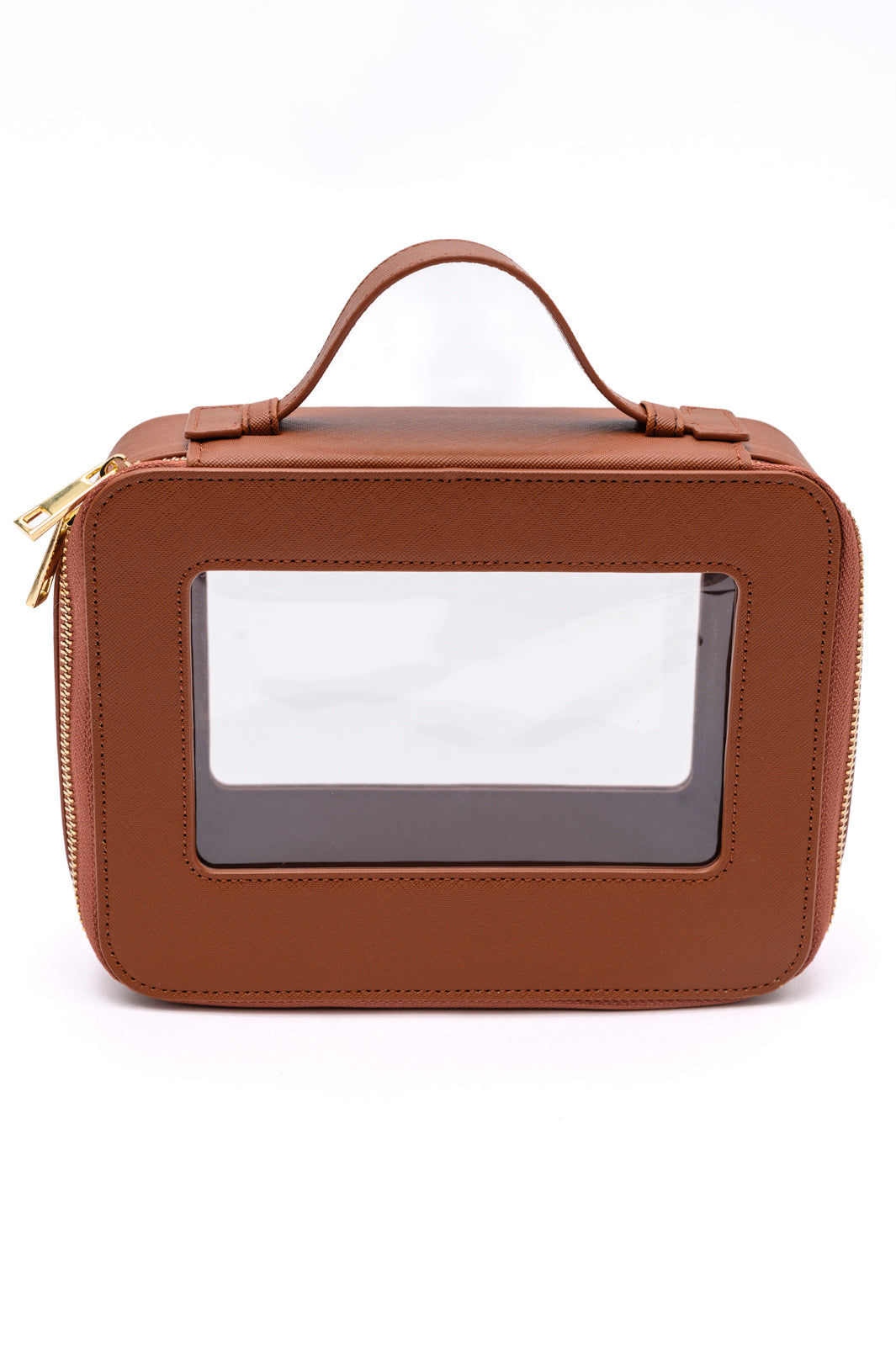 PU Leather Travel Cosmetic Case in Camel (Online Exclusive)