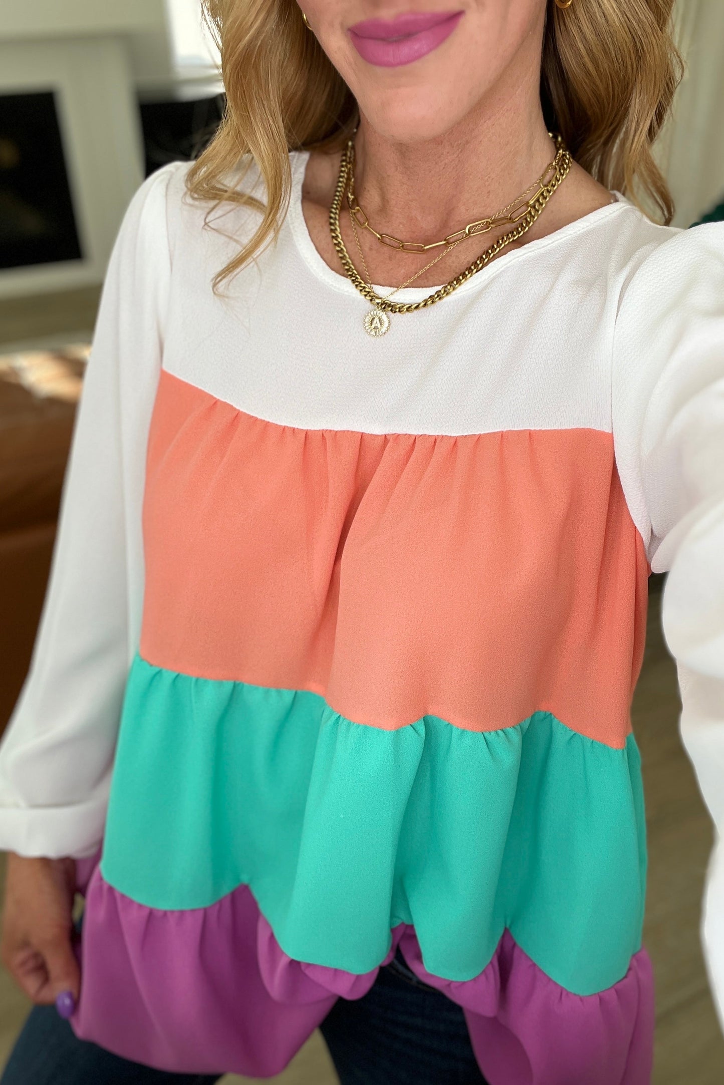 Taking It All In Color Block Top (Online Exclusive)
