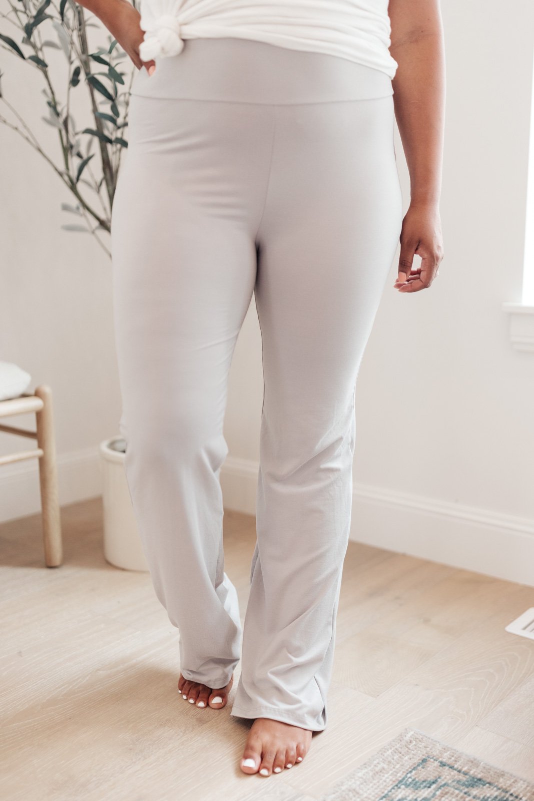 Rainy Day Boot Cut Leggings in Silver (Online Exclusive)