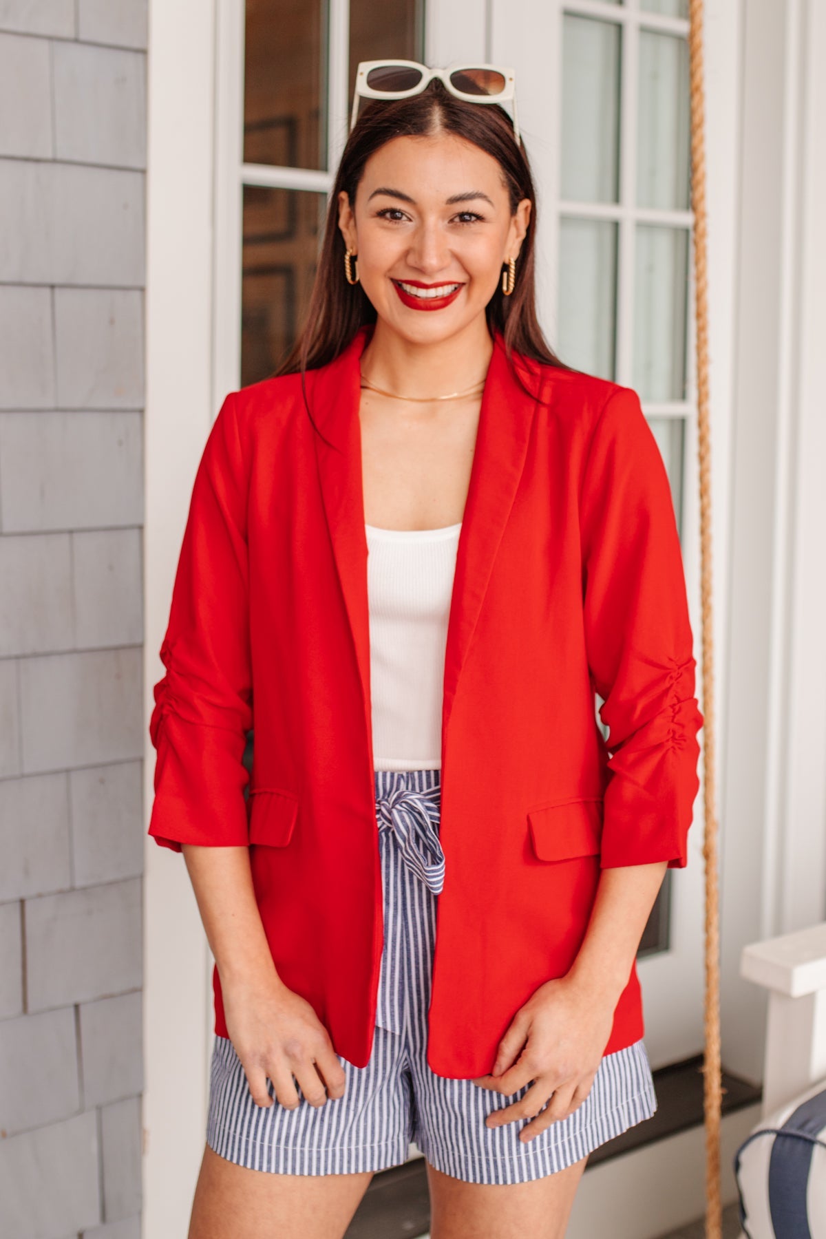 Ready for Takeoff Blazer in Red (Online Exclusive)