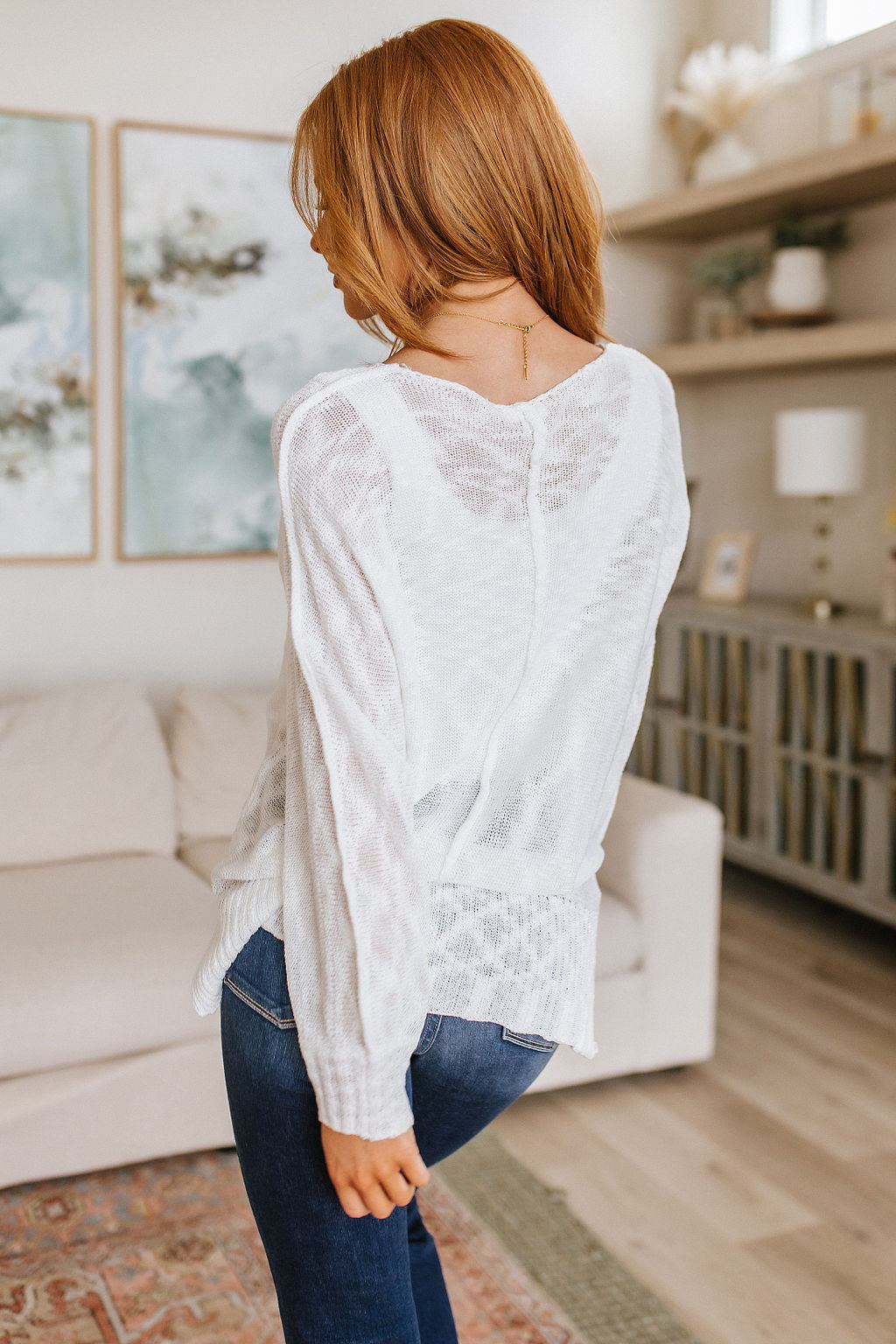 Relax With Me Knit Top in White (Online Exclusive)
