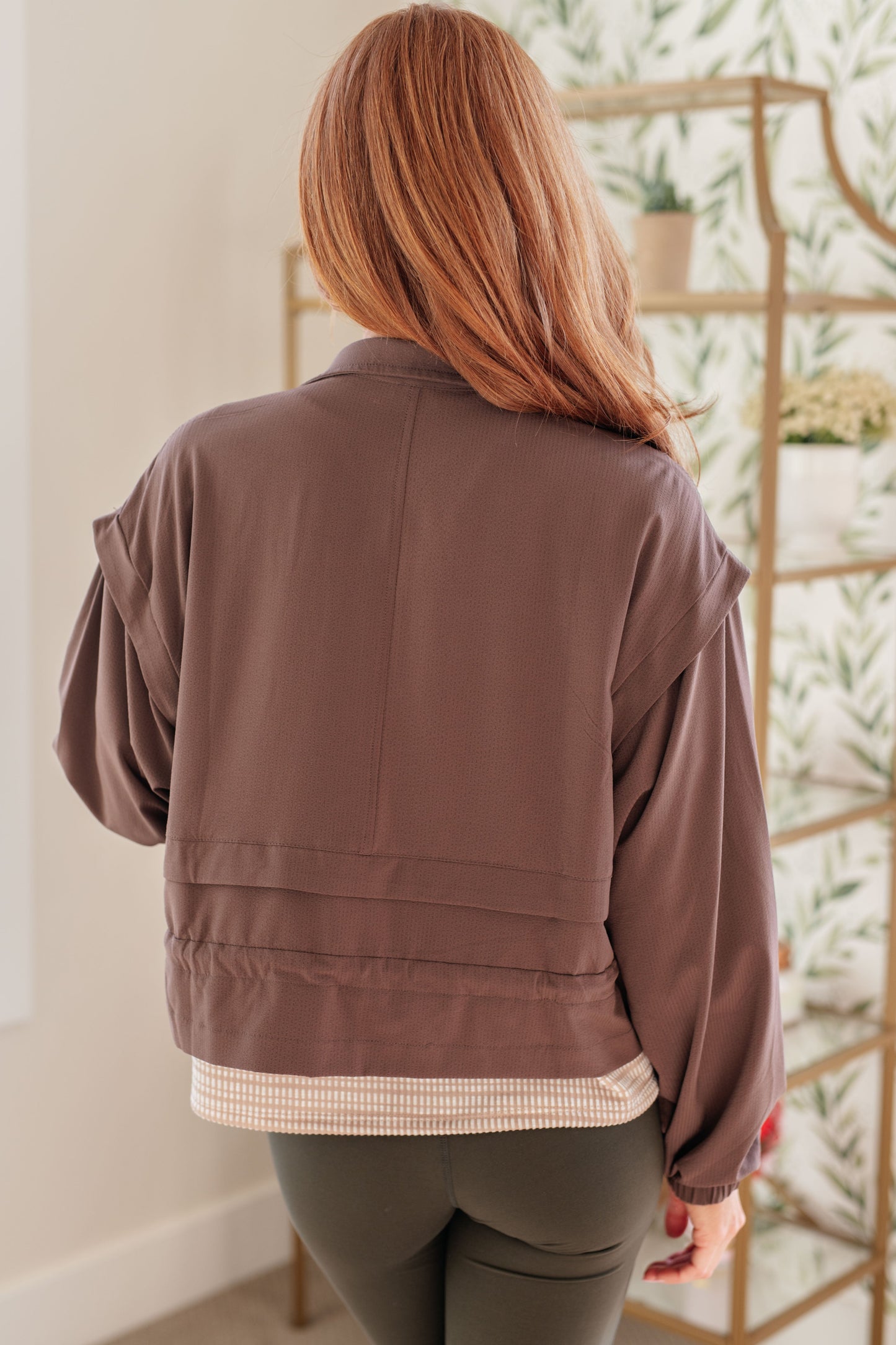 She's Got Game Cropped Jacket in Brown (Online Exclusive)