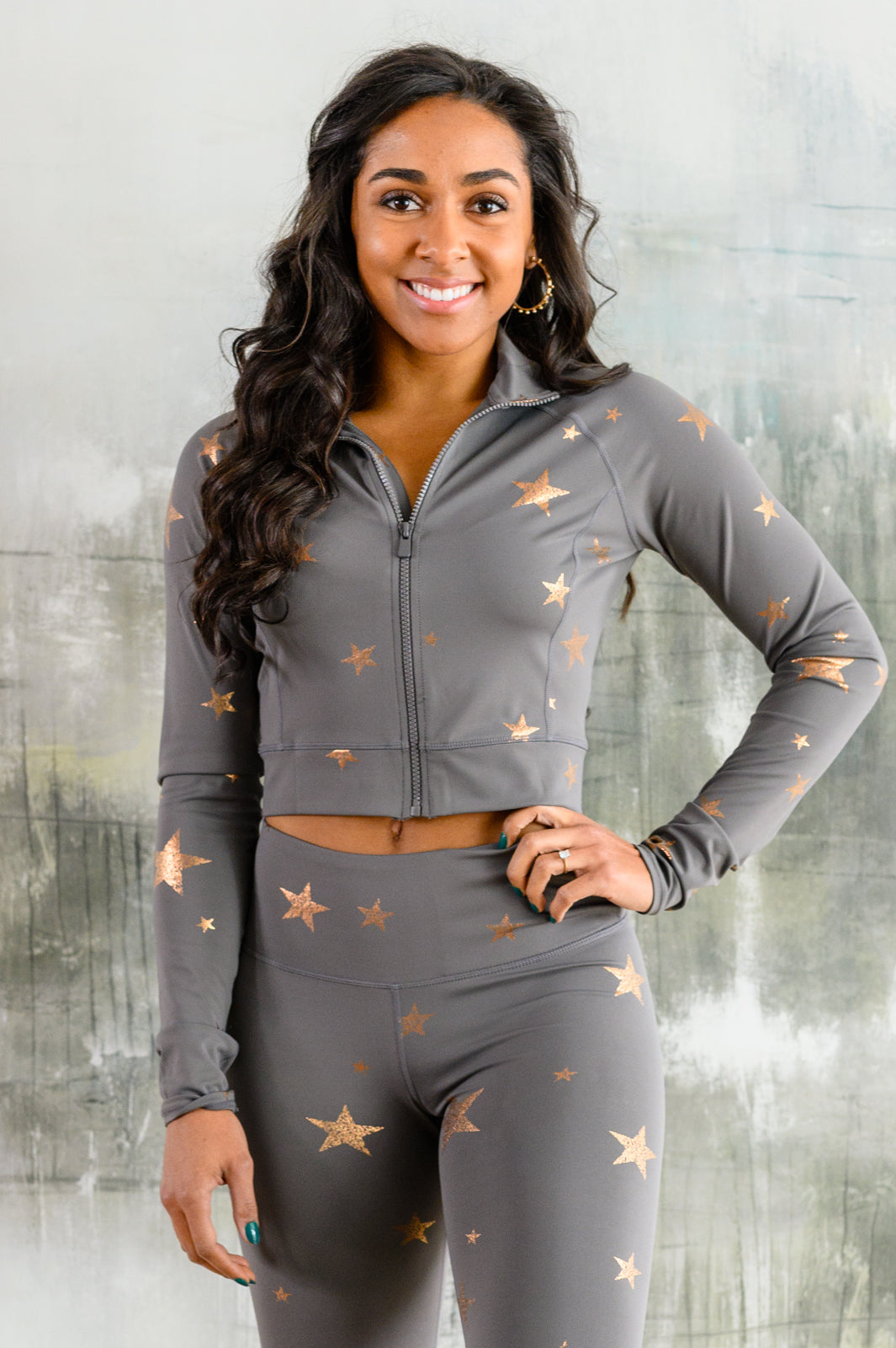 Shine Like A Star Zip Up Workout Jacket (Online Exclusive)