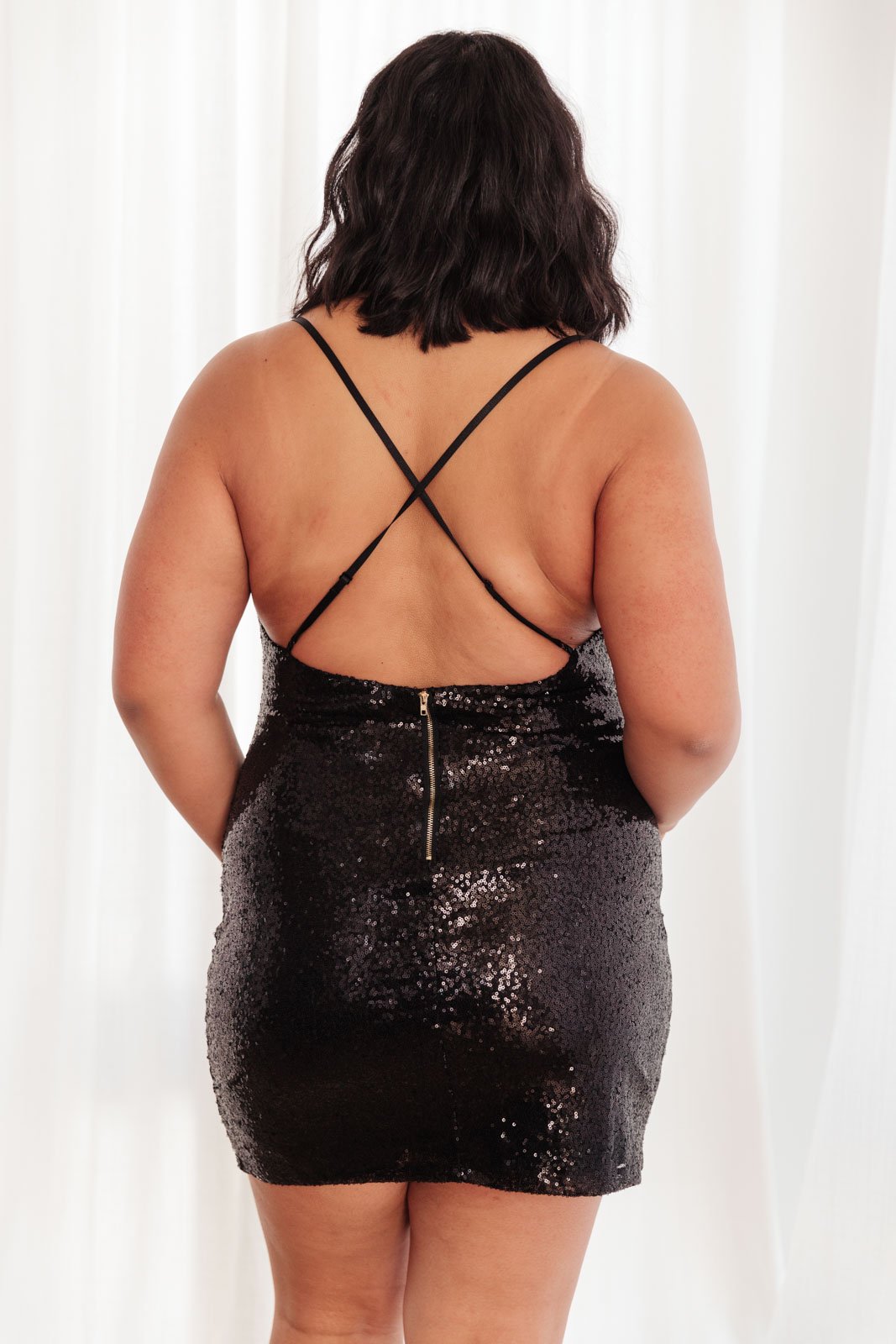 Shining in Sequins Dress in Black (Online Exclusive)