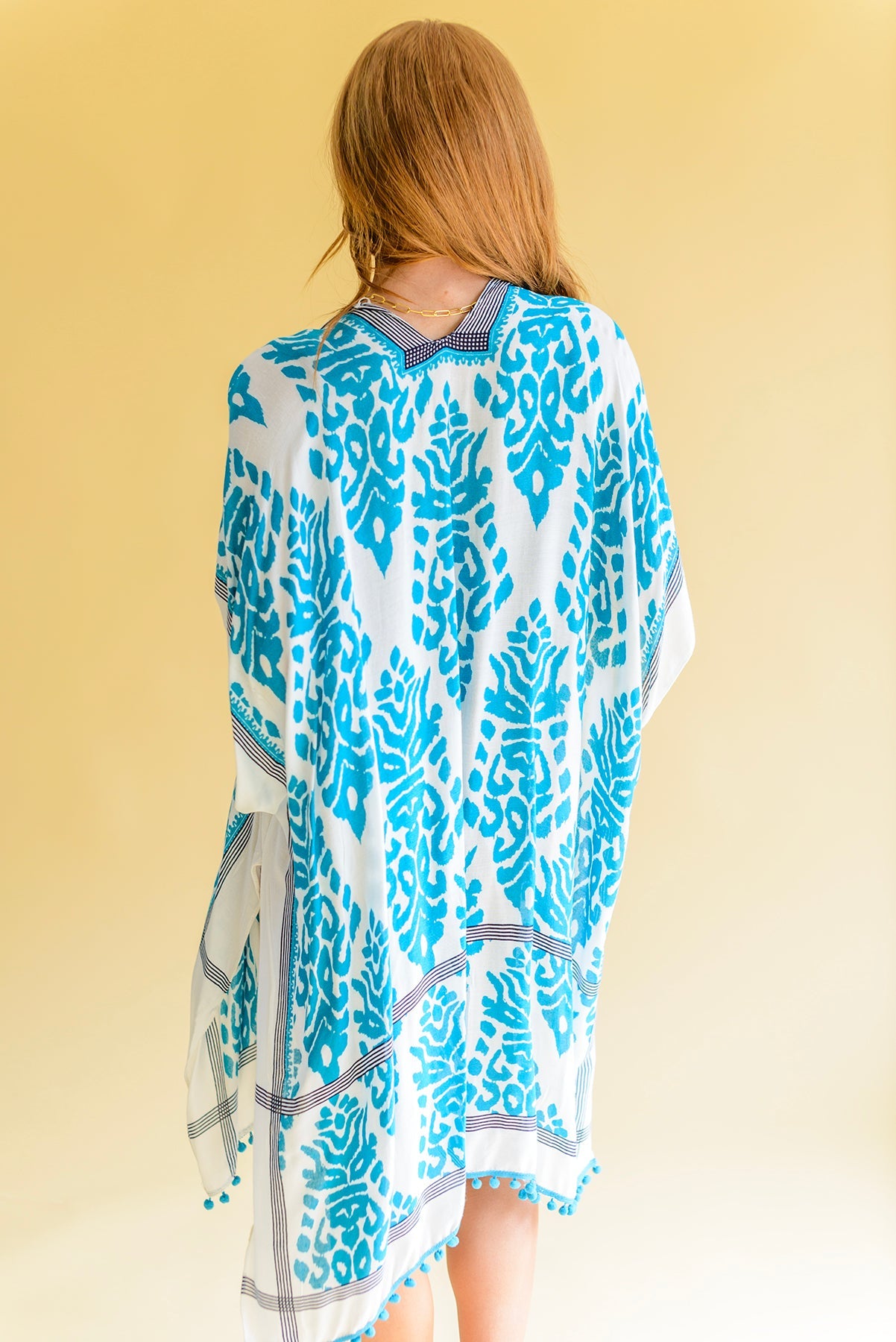 Kimono drapé Side Trip en bleu sarcelle (exclusivité en ligne)