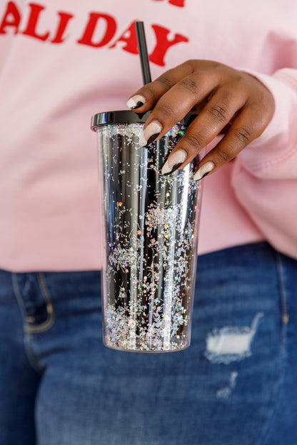 Silver Glitter Travel Cup (Online Exclusive)