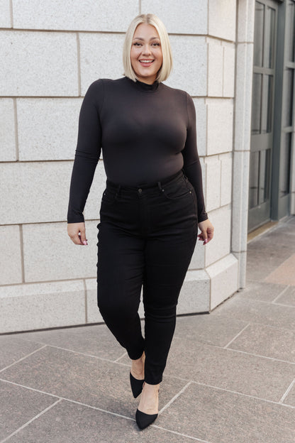 Simple Situation Mock Neck Bodysuit (Online Exclusive)