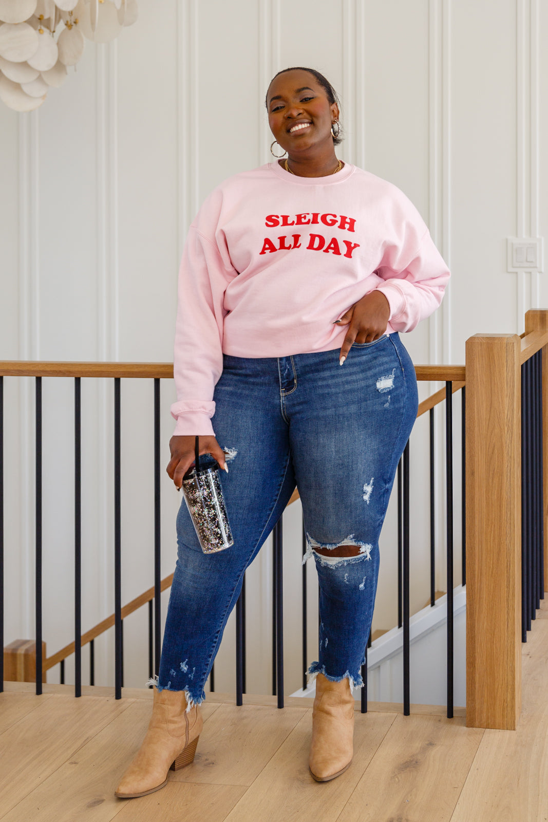 Sleigh All Day Sweatshirt In Pink (Online Exclusive)