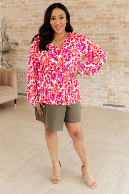 Smile Like You Mean It Floral Peplum (Online Exclusive)