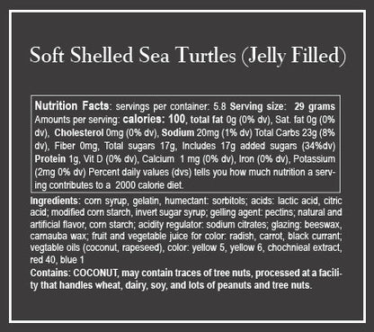 Tortues de mer à carapace molle (remplies de gelée) (exclusivité en ligne)