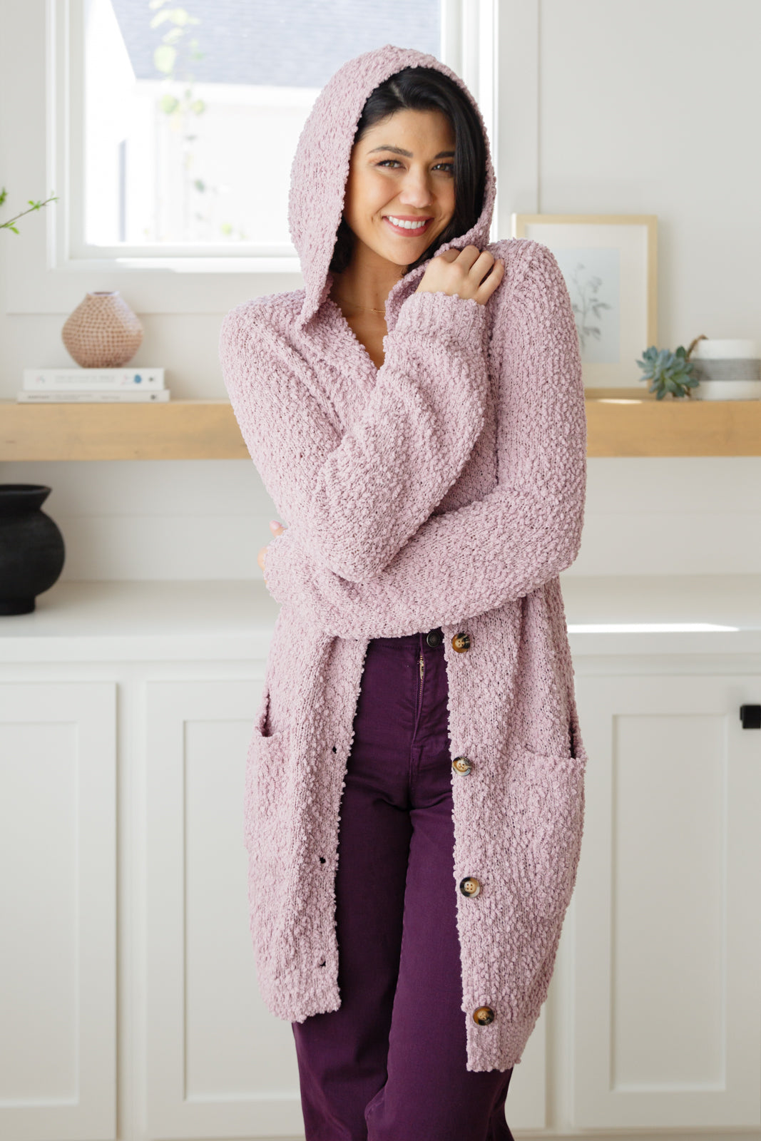 Soft Wisteria Hooded Cardigan (Online Exclusive)