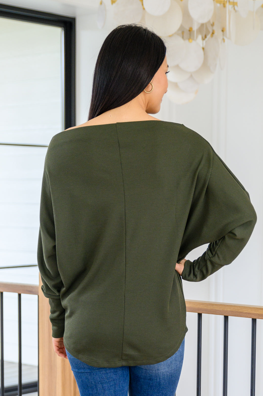 Spare Time Dolman Sleeve Solid Knit Top (Online Exclusive)
