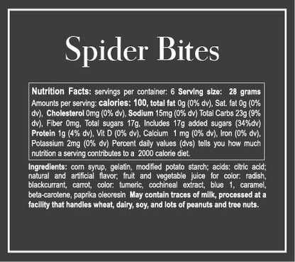 Dulces | Mordeduras de araña (exclusivo en línea)