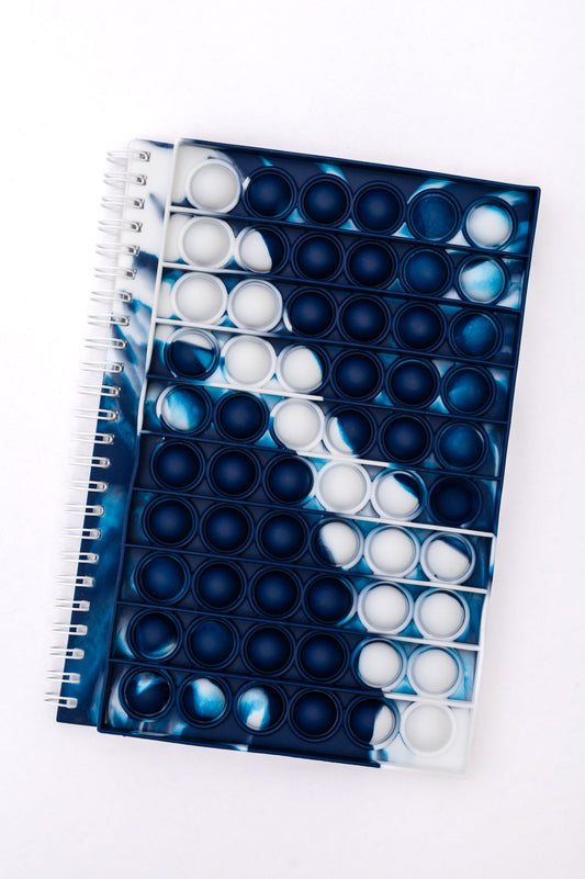 Cuaderno de escritura en espiral en mármol azul (exclusivo en línea) 