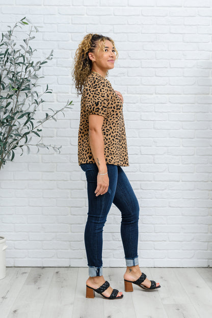 Spotted Animal Print Blouse (Online Exclusive)