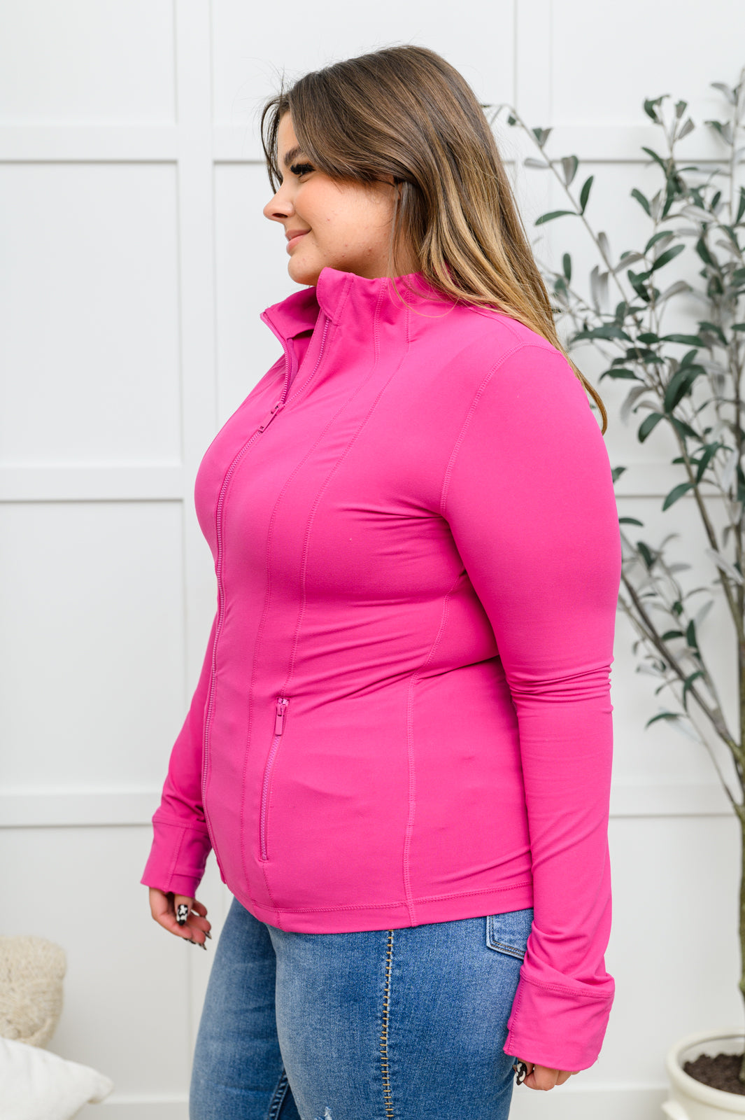 Staying Swift Activewear Jacket in Raspberry (Online Exclusive)