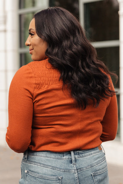 Stylin Girl Turtleneck in Rust (Online Exclusive)