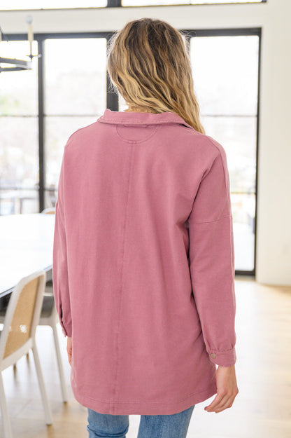 Sweet Crush Collar Pullover in Mauve (Online Exclusive)