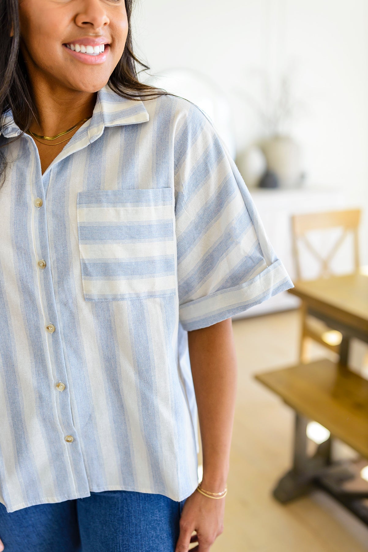 Tailored to Relax Striped Button Down (Online Exclusive)