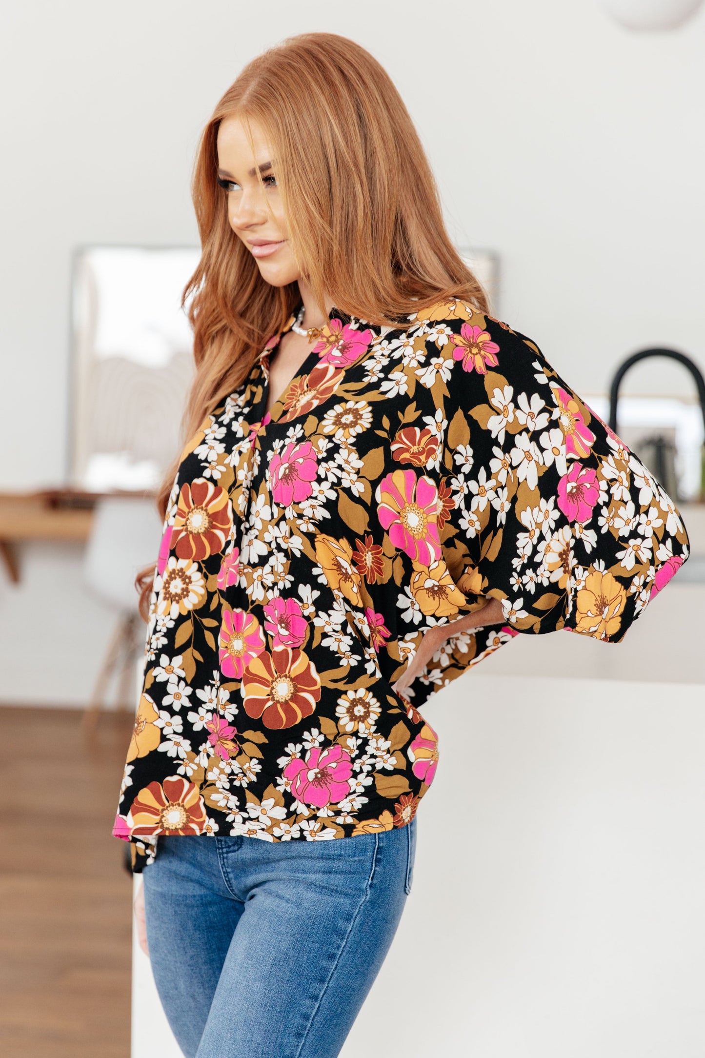 Take Another Chance Floral Print Top (Online Exclusive)