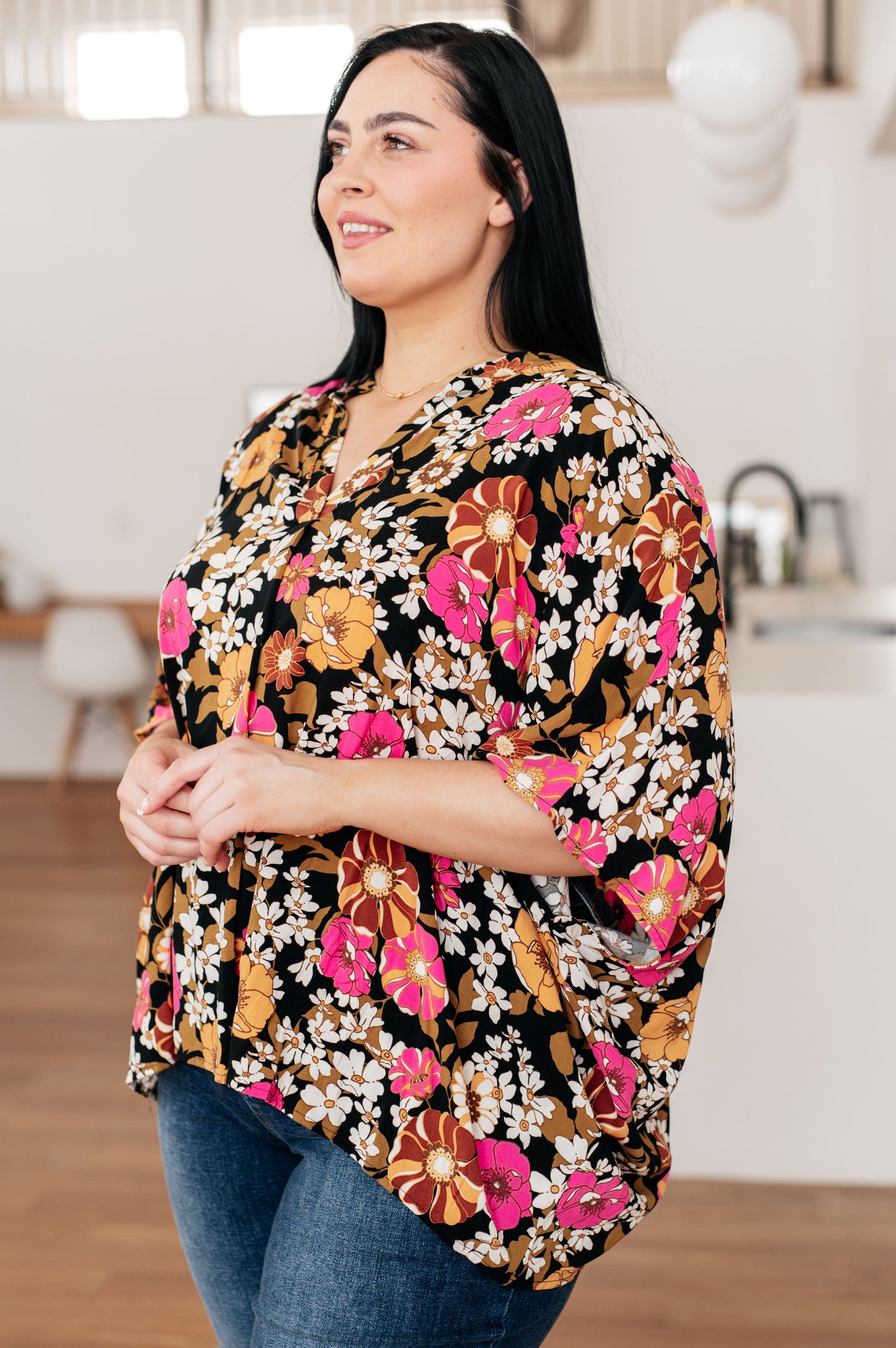 Take Another Chance Floral Print Top (Online Exclusive)