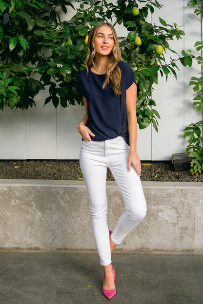 Jean skinny blanc taille haute Talia (exclusivité en ligne)