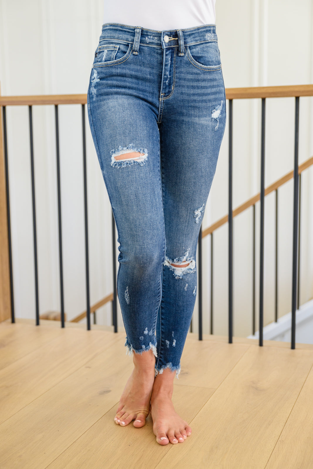 Tamara Mid Rise Raw Hem Jeans (Online Exclusive)
