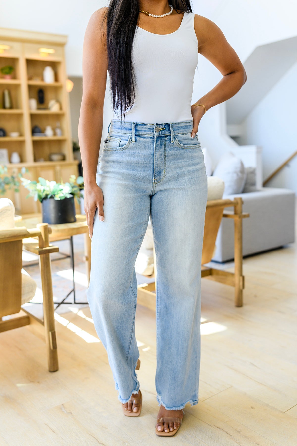 Francine High Rise Tummy Control Flared Jeans (Online Exclusive)