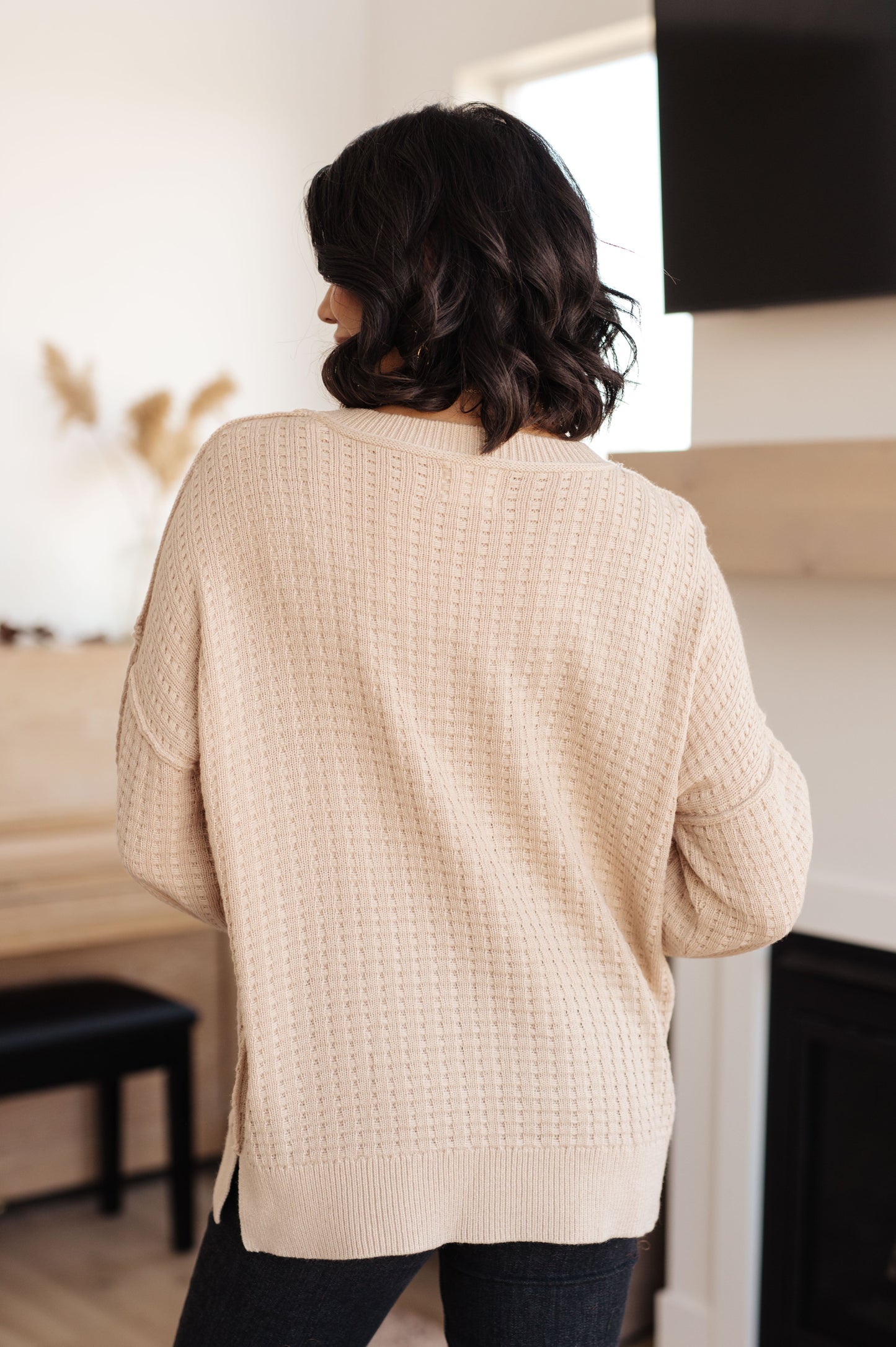 Terrifically Textured Sweater in Mocha (Online Exclusive)