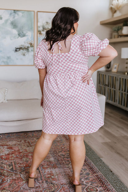 The Moment Checkered Babydoll Dress (Online Exclusive)