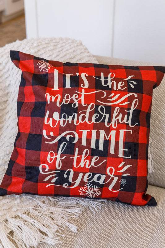 The Most Wonderful Time Pillow Cover (Online Exclusive)