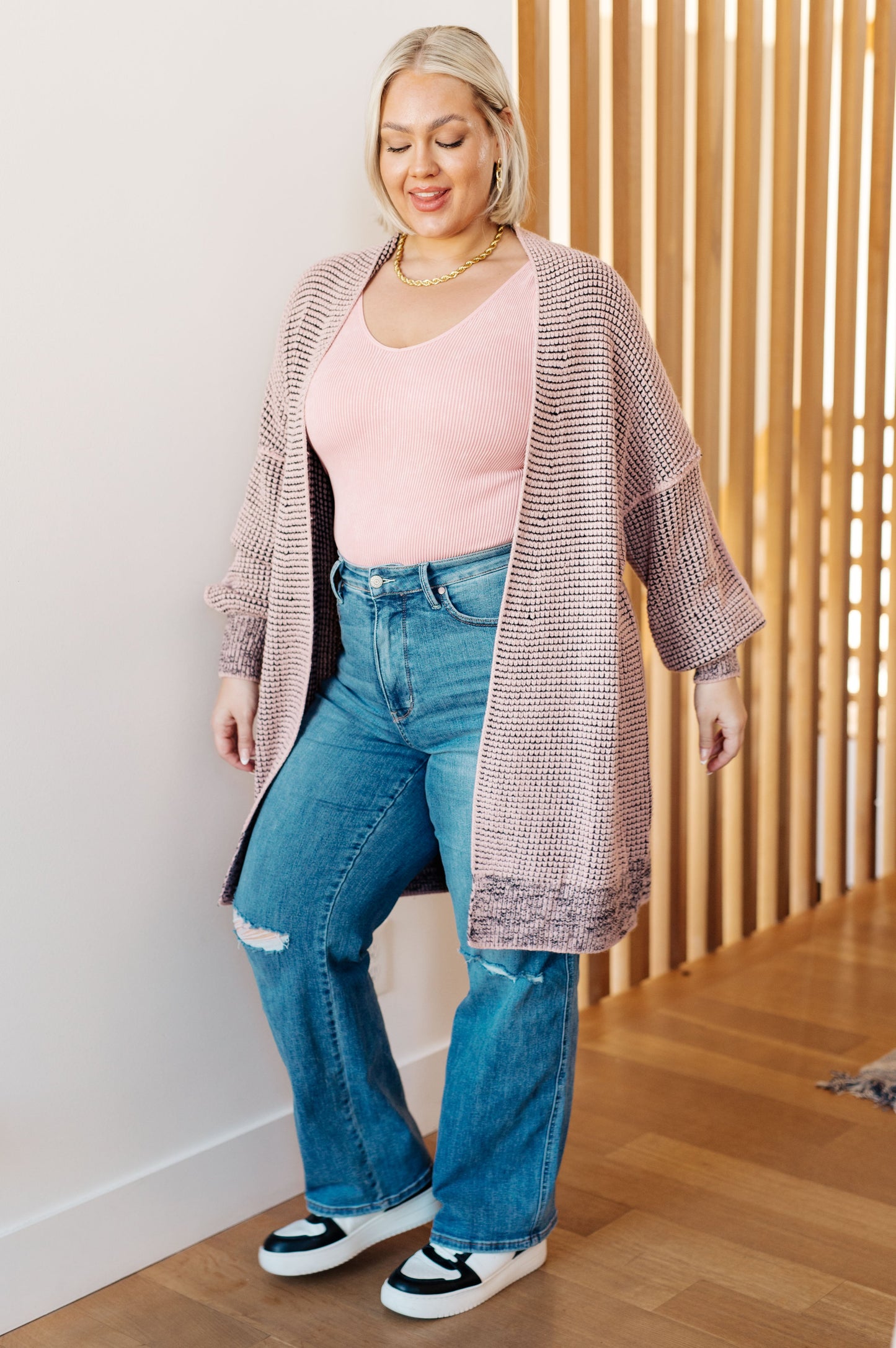 The Way It Was Cardigan in Mauve (Online Exclusive)