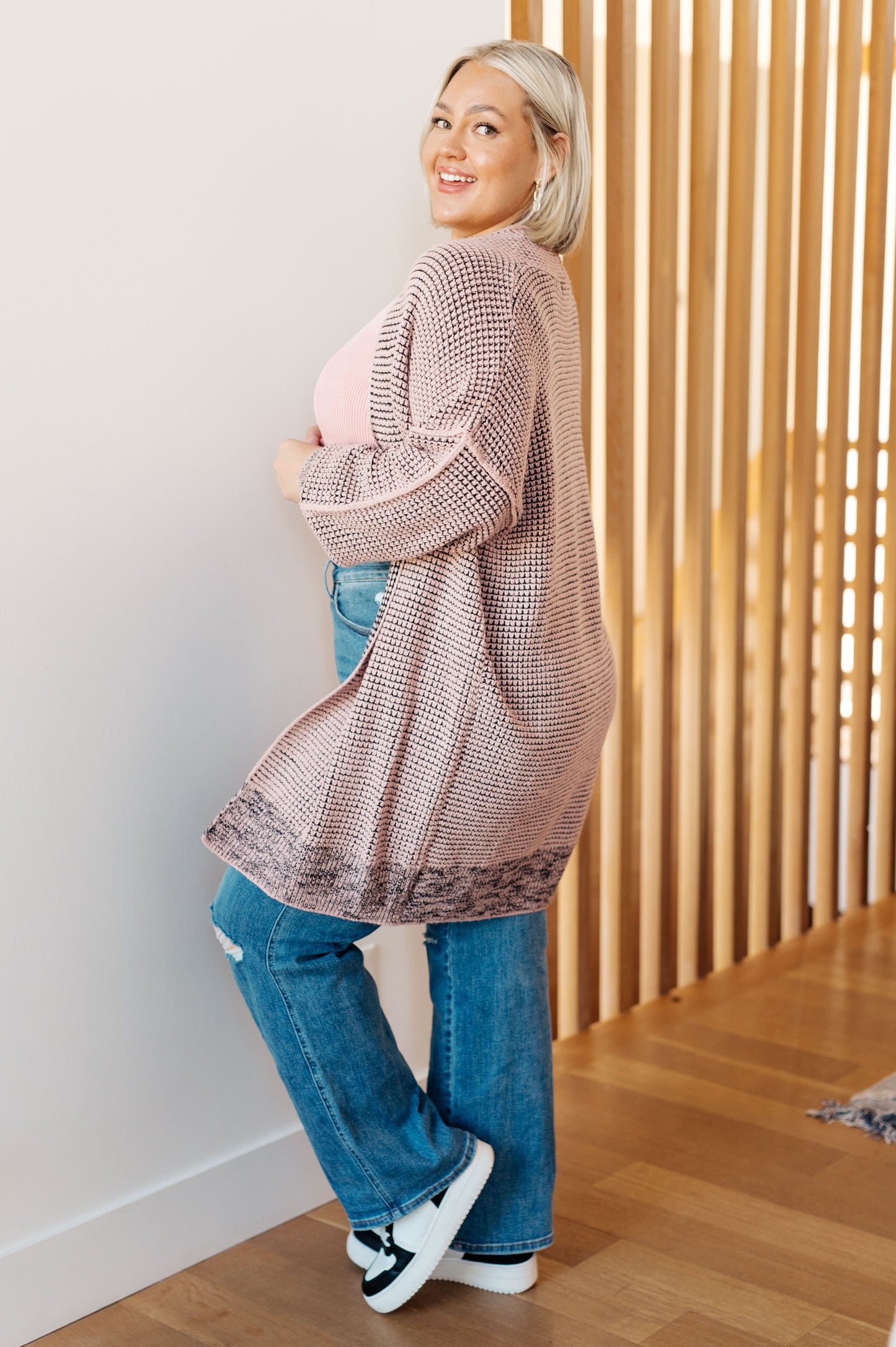 The Way It Was Cardigan in Mauve (Online Exclusive)