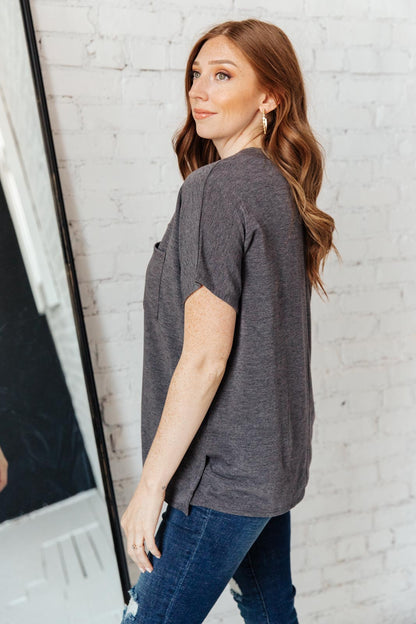 The Weekender Top in Charcoal (Online Exclusive)