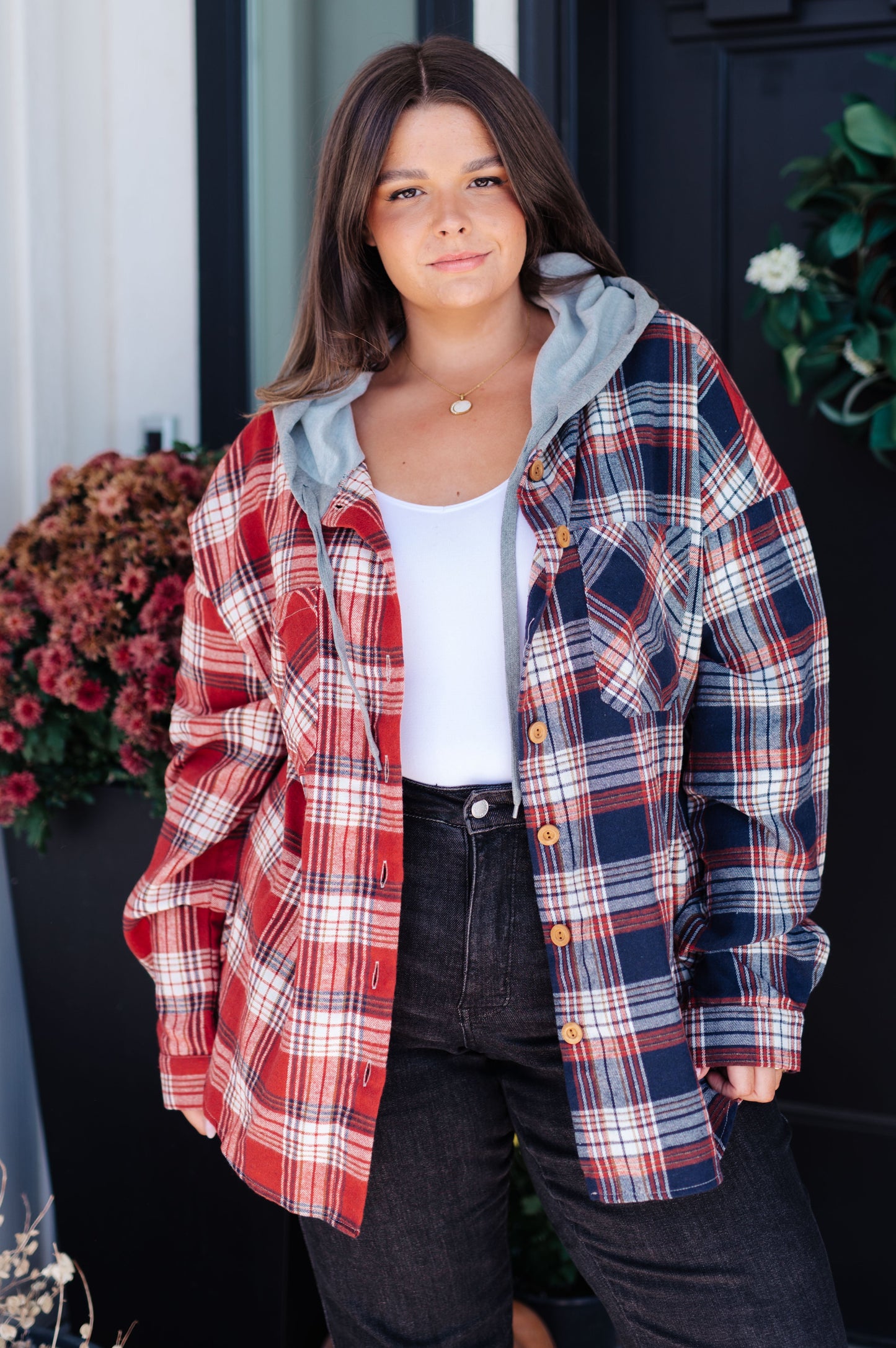 Thinking Out Loud Hooded Flannel (Online Exclusive)