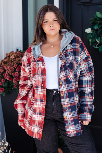 Thinking Out Loud Hooded Flannel (Online Exclusive)