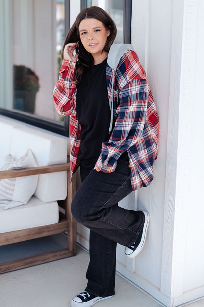 Thinking Out Loud Hooded Flannel (Online Exclusive)