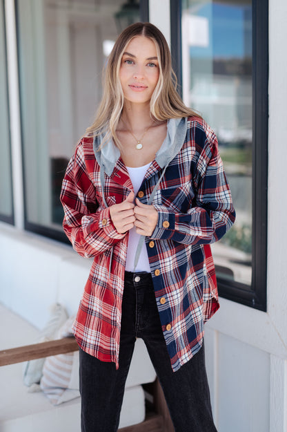 Thinking Out Loud Hooded Flannel (Online Exclusive)