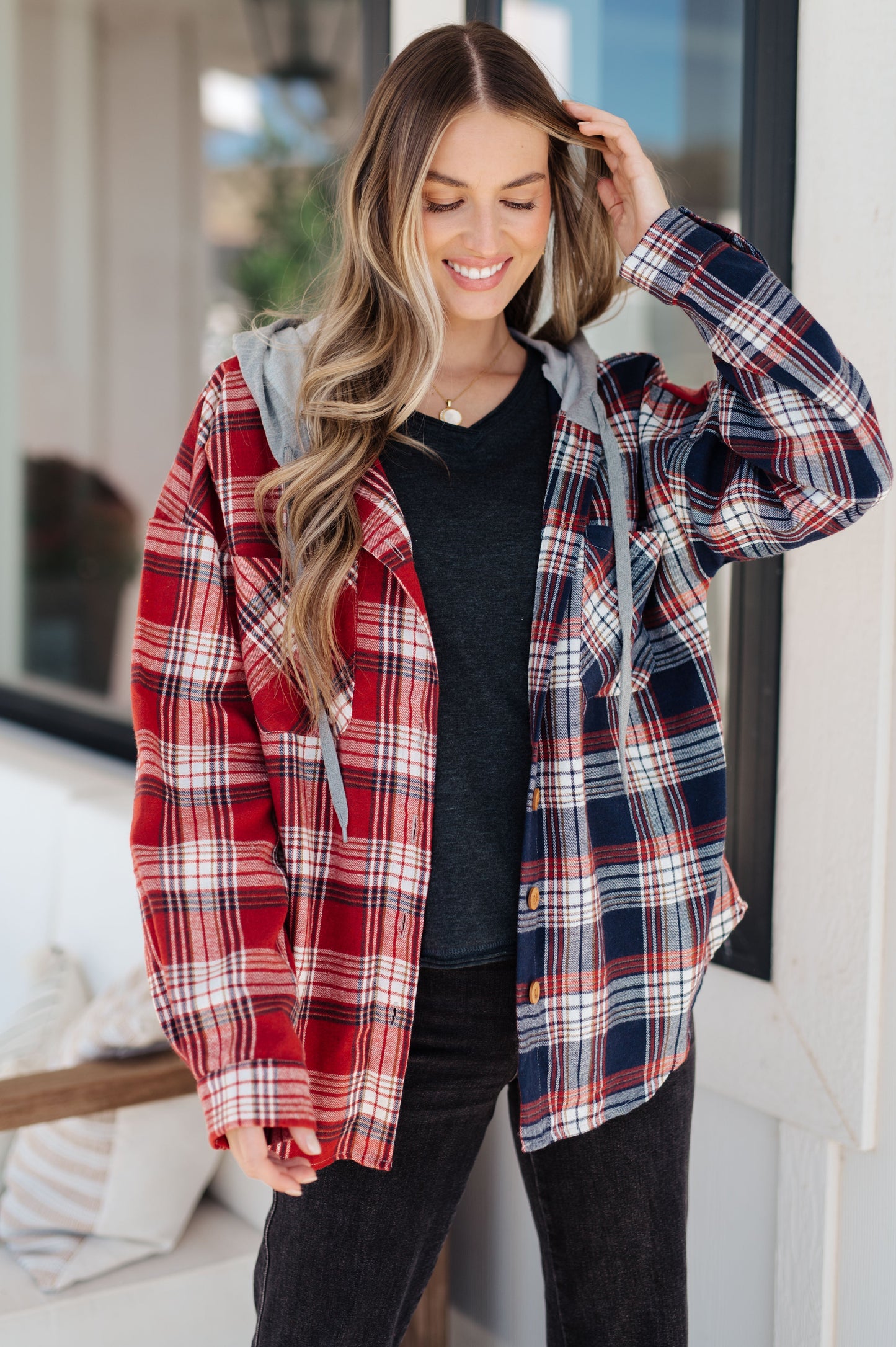 Thinking Out Loud Hooded Flannel (Online Exclusive)