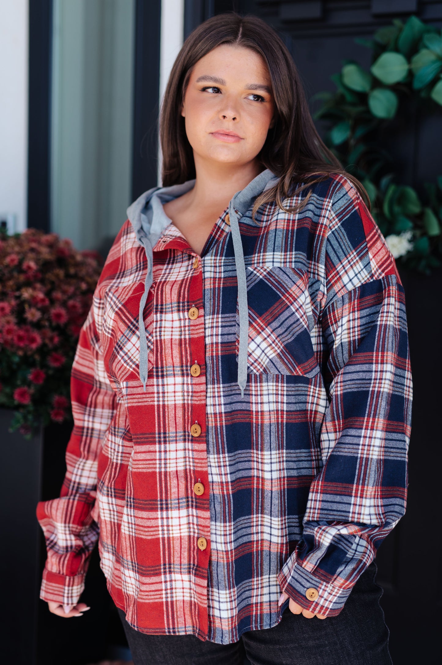 Thinking Out Loud Hooded Flannel (Online Exclusive)