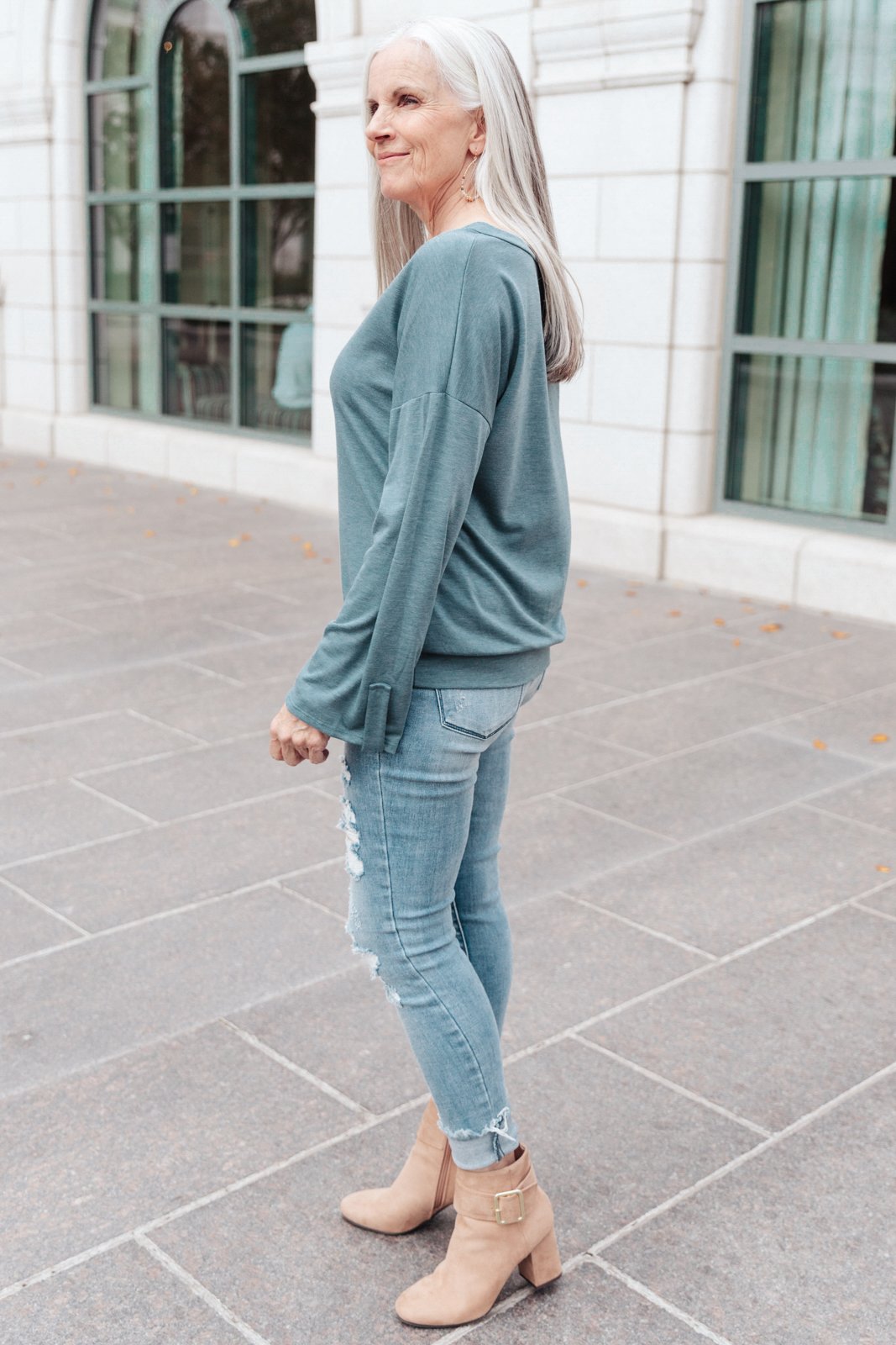 Throw On And Go Top in Teal (Online Exclusive)