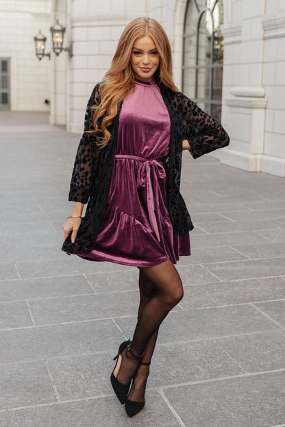 Tied In A Bow Velvet Dress (Online Exclusive)